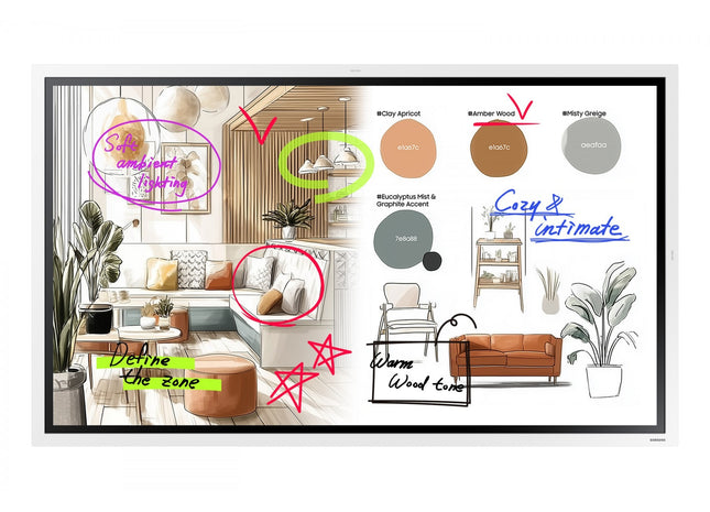 Tablă interactivă Samsung Flip Pro WM55B 55 inch cu rezoluție 4K UHD