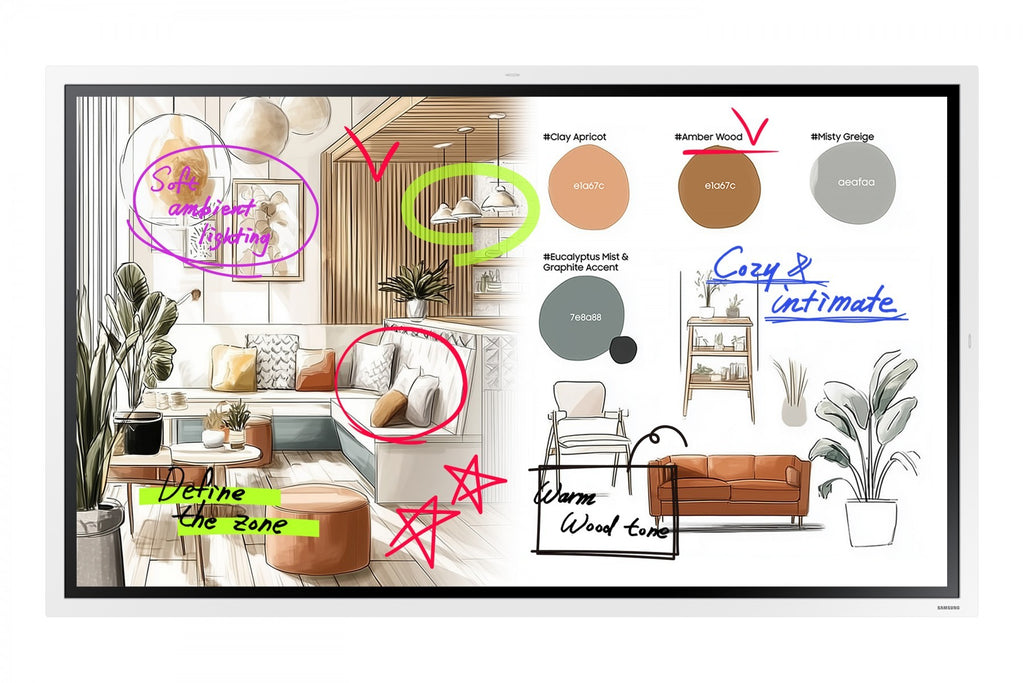 Tablă interactivă Samsung Flip Pro WM55B 55 inch cu rezoluție 4K UHD