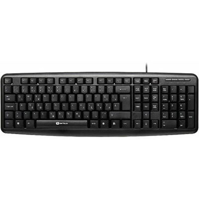 Tastatura Serioux 9400MM, cu fir, US layout, neagra, multimedia (11 hotkeys), USB