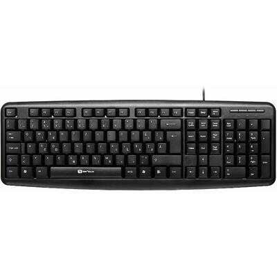 Tastatura Serioux 9400MM, cu fir, US layout, neagra, multimedia (11 hotkeys), USB