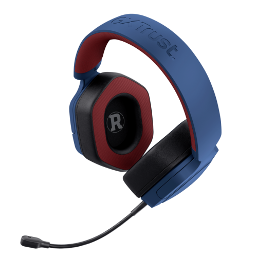 Trust GXT492SM Carus – casti gaming cu fir, sunet stereo, microfon inclus, albastru