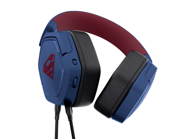 Trust GXT492SM Carus – casti gaming cu fir, sunet stereo, microfon inclus, albastru