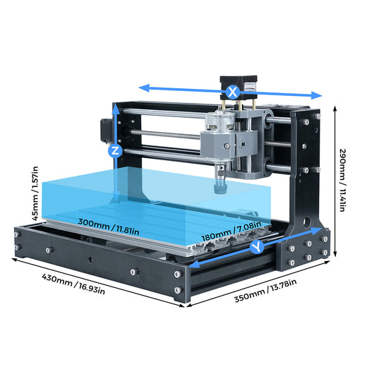 Masina CNC TwoTrees TTC3018S, zona lucru 300 x 180 x 40 mm