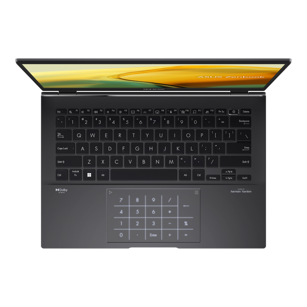 Laptop ASUS ZenBook 14 OLED UM3402YA-KM175W, AMD Ryzen 7 5825U, 14inch, RAM 16GB, SSD 1TB, AMD Radeon Graphics, Windows 11, Negru