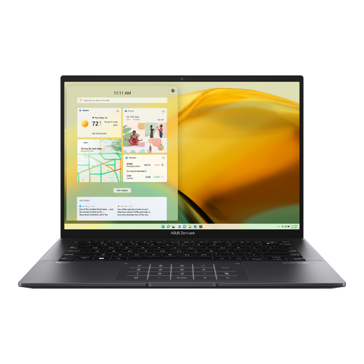Laptop ASUS ZenBook 14 OLED UM3402YA-KM175W, AMD Ryzen 7 5825U, 14inch, RAM 16GB, SSD 1TB, AMD Radeon Graphics, Windows 11, Negru