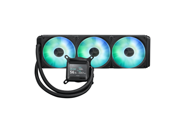 Cooler procesor ASUS PRIME LC 360 LCD ARGB – racire lichida, ecran LCD personalizabil, 3 ventilatoare ARGB, radiator 360 mm, compatibil AMD și Intel