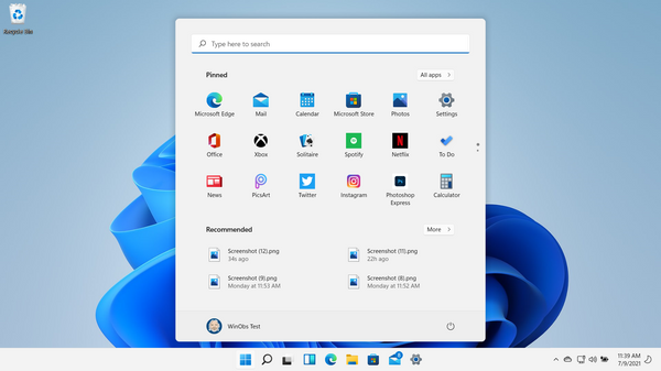 Interfata sistem operare Windows 11 Pro